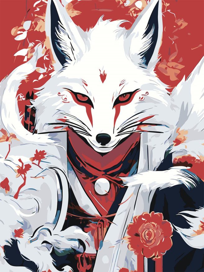 Картина по номерам &amp;quot;Белоснежный волк&amp;quot;
