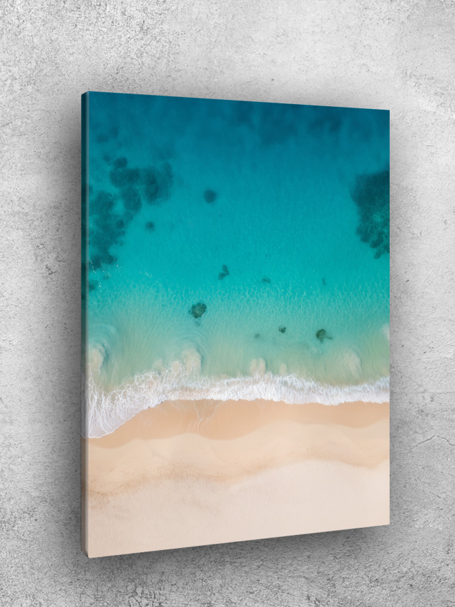 Постер на холсте &amp;quot;Бирюзовые волны и песчаный берег&amp;quot;