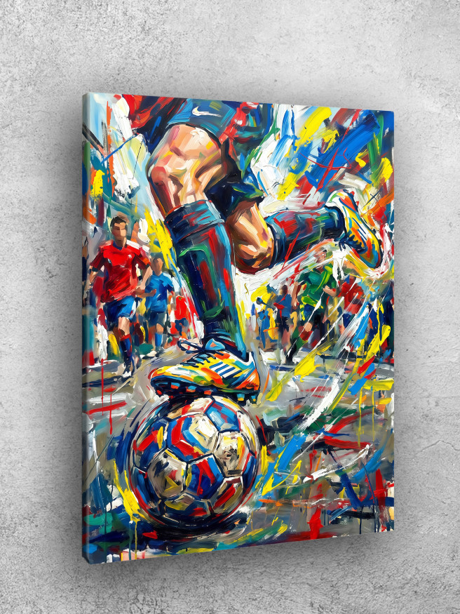 Holstga bosilgan poster &amp;quot;Futbol ekspressiyasi&amp;quot;
