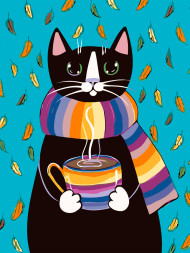 Raqamlar bo&#039;yicha rasm &quot;Sharfga o&#039;rangan pishakcha&quot;