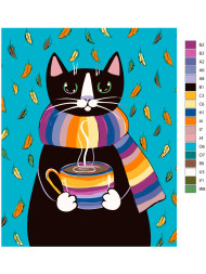 Raqamlar bo&#039;yicha rasm &quot;Sharfga o&#039;rangan pishakcha&quot;