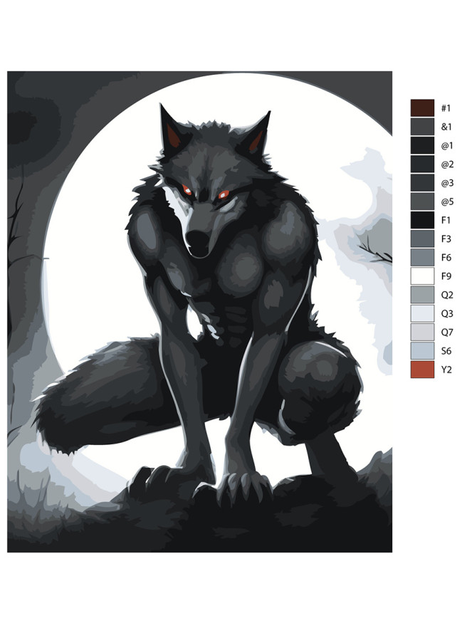 Картина по номерам &amp;quot;Оборотень&amp;quot;