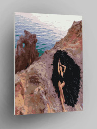 Raqamlar bo&#039;yicha rasm &quot;Tosh yonidagi qiz&quot;