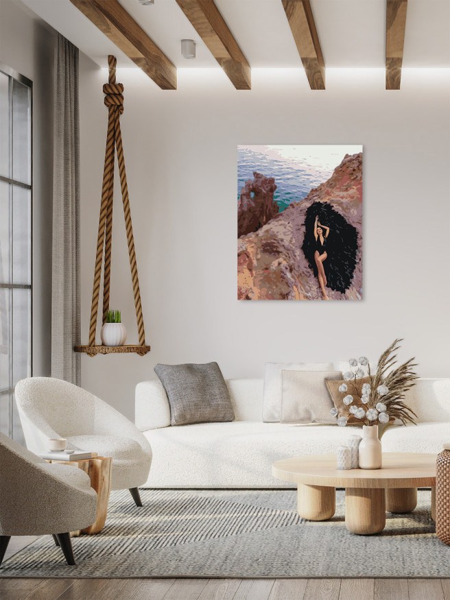 Raqamlar bo&amp;#039;yicha rasm &amp;quot;Tosh yonidagi qiz&amp;quot;