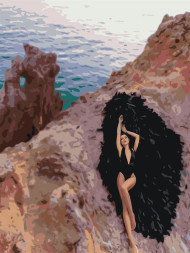 Raqamlar bo&#039;yicha rasm &quot;Tosh yonidagi qiz&quot;