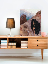 Raqamlar bo&#039;yicha rasm &quot;Tosh yonidagi qiz&quot;