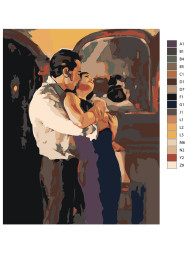 Картина по номерам &amp;quot;Влюблённая пара&amp;quot;