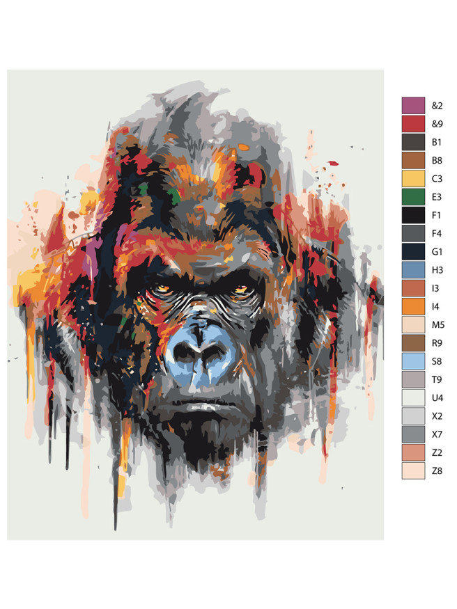 Картина по номерам &amp;quot;Обезьяна&amp;quot;