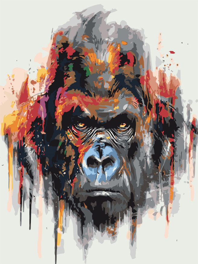 Картина по номерам &amp;quot;Обезьяна&amp;quot;