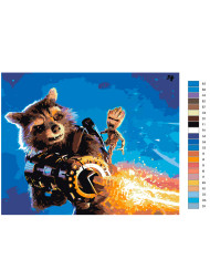 Raqamlar bo&#039;yicha rasm &quot;Raketa Yenot&quot;