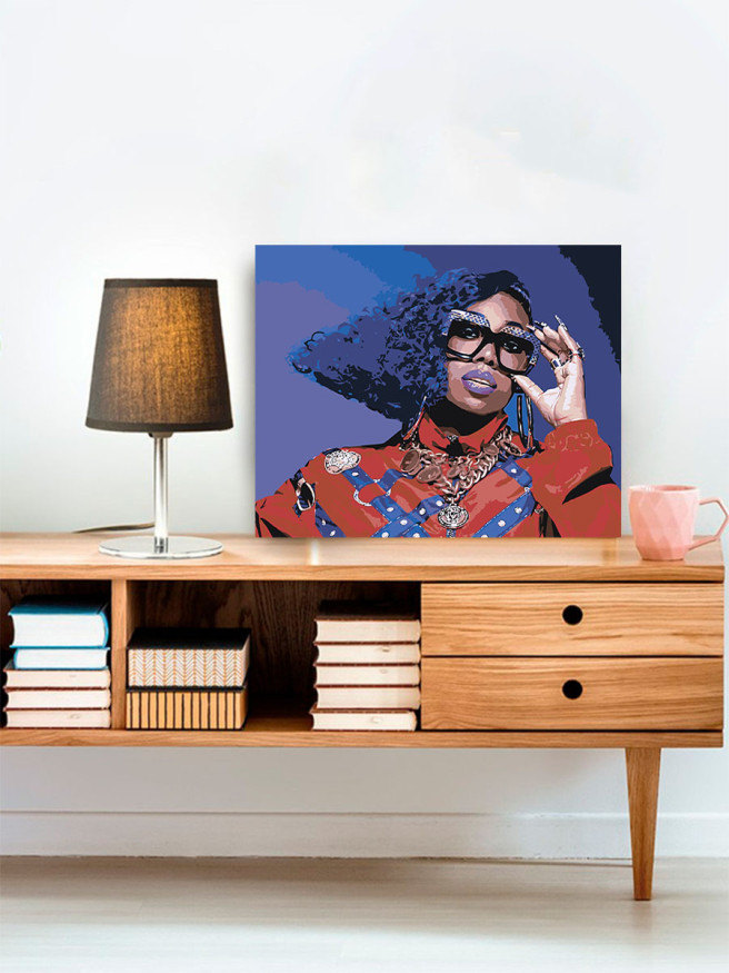 Картина по номерам &amp;quot;Девушка в очках&amp;quot;