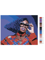 Картина по номерам &amp;quot;Девушка в очках&amp;quot;