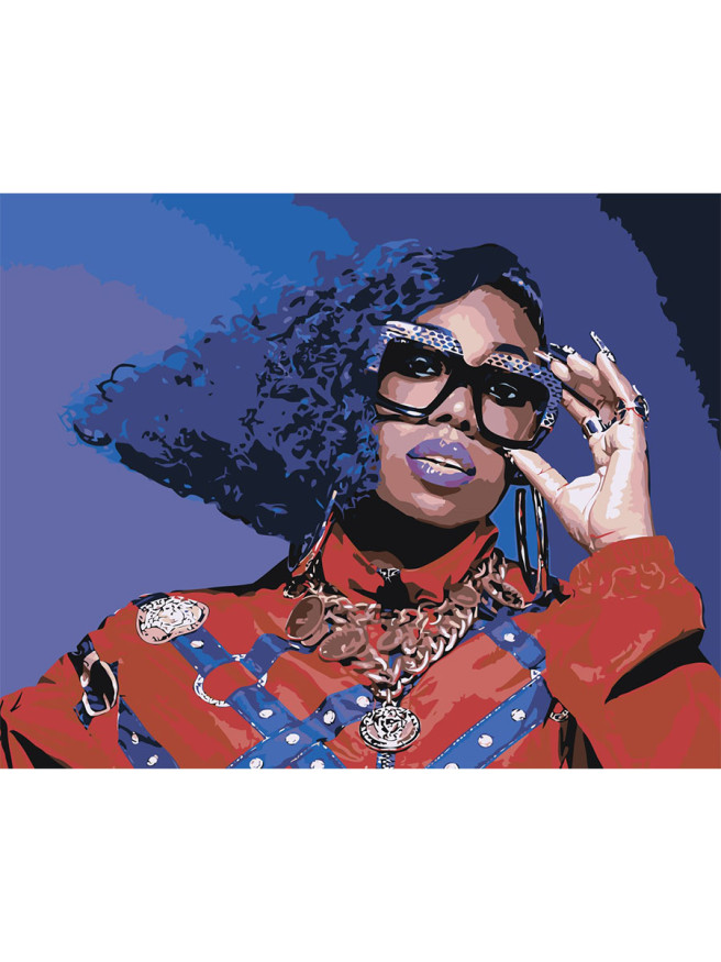 Картина по номерам &amp;quot;Девушка в очках&amp;quot;