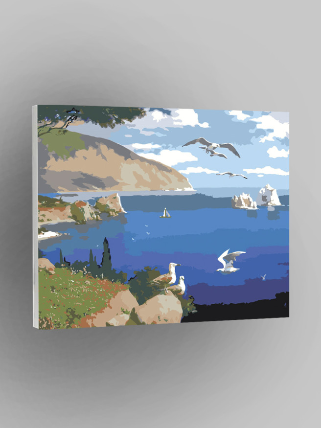 Raqamlar bo&amp;#039;yicha rasm &amp;quot;Dengiz ustida chayqalar&amp;quot;