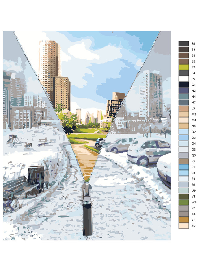Raqamlar bo&amp;#039;yicha rasm &amp;quot;Fasllarning o&amp;#039;zgarishi&amp;quot;