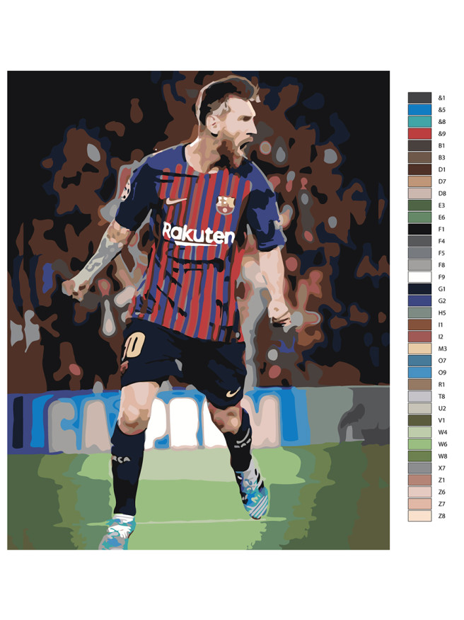 Raqamlar bo&amp;#039;yicha rasm &amp;quot;Lionel Messi&amp;quot;