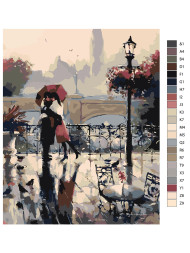 Картина по номерам &amp;quot;Пара под дождём&amp;quot;