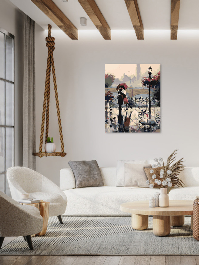 Raqamlar bo&amp;#039;yicha rasm &amp;quot;Yomg&amp;#039;irda er-xotin&amp;quot;