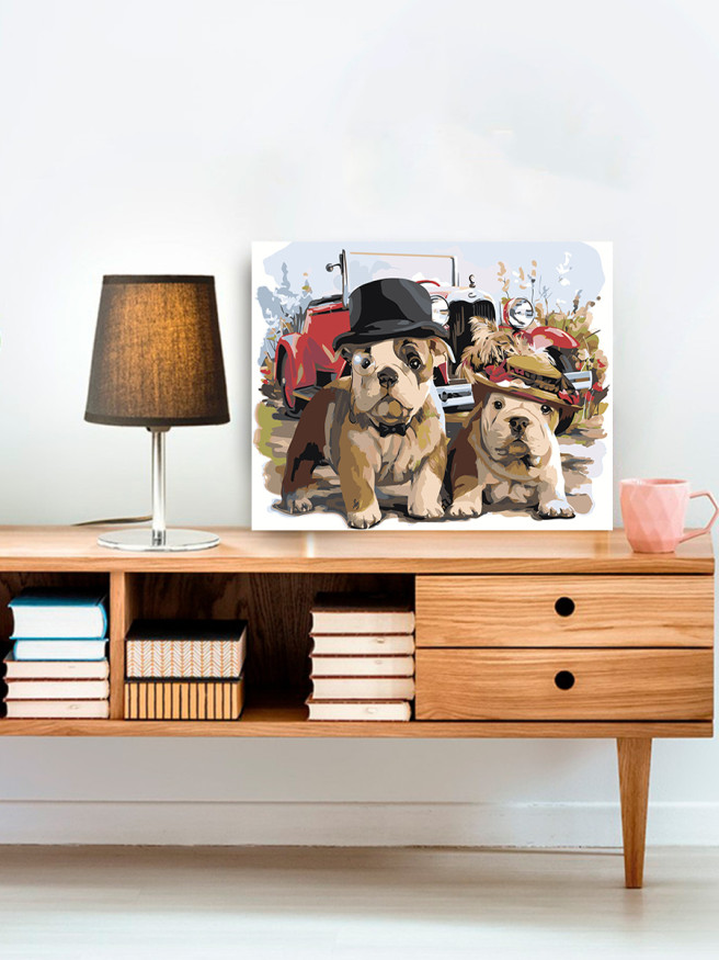 Raqamlar bo&amp;#039;yicha rasm &amp;quot;Shlyapadagi bir nechta itlar&amp;quot;