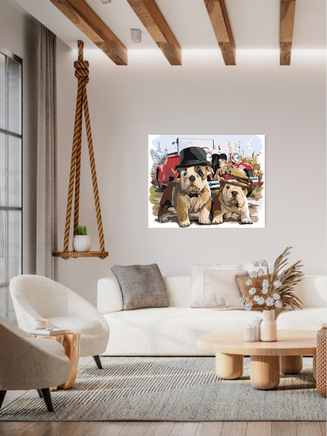 Raqamlar bo&amp;#039;yicha rasm &amp;quot;Shlyapadagi bir nechta itlar&amp;quot;