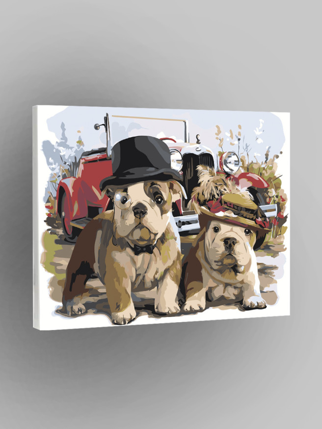 Raqamlar bo&amp;#039;yicha rasm &amp;quot;Shlyapadagi bir nechta itlar&amp;quot;