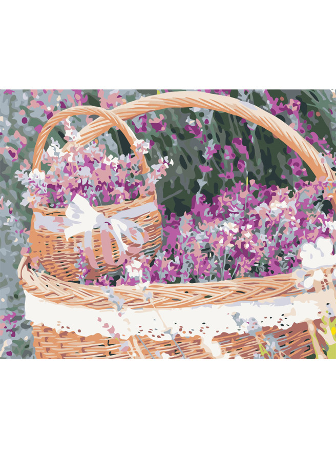 Картина по номерам &amp;quot;Корзинки с цветами&amp;quot;