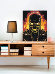 Raqamlar bo&#039;yicha rasm &quot;Robot yonmoqda&quot;