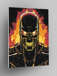 Raqamlar bo&#039;yicha rasm &quot;Robot yonmoqda&quot;