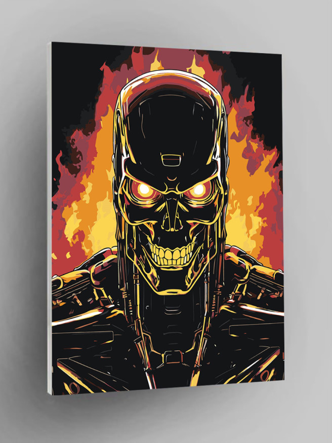 Raqamlar bo&amp;#039;yicha rasm &amp;quot;Robot yonmoqda&amp;quot;