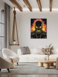 Raqamlar bo&#039;yicha rasm &quot;Robot yonmoqda&quot;