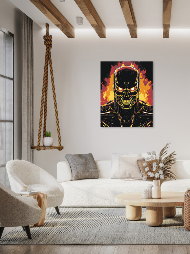 Raqamlar bo&amp;#039;yicha rasm &amp;quot;Robot yonmoqda&amp;quot;