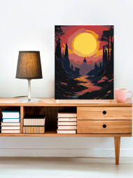 Raqamlar bo&#039;yicha rasm &quot;Go&#039;zal tabiat&quot;