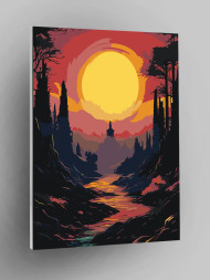 Raqamlar bo&#039;yicha rasm &quot;Go&#039;zal tabiat&quot;