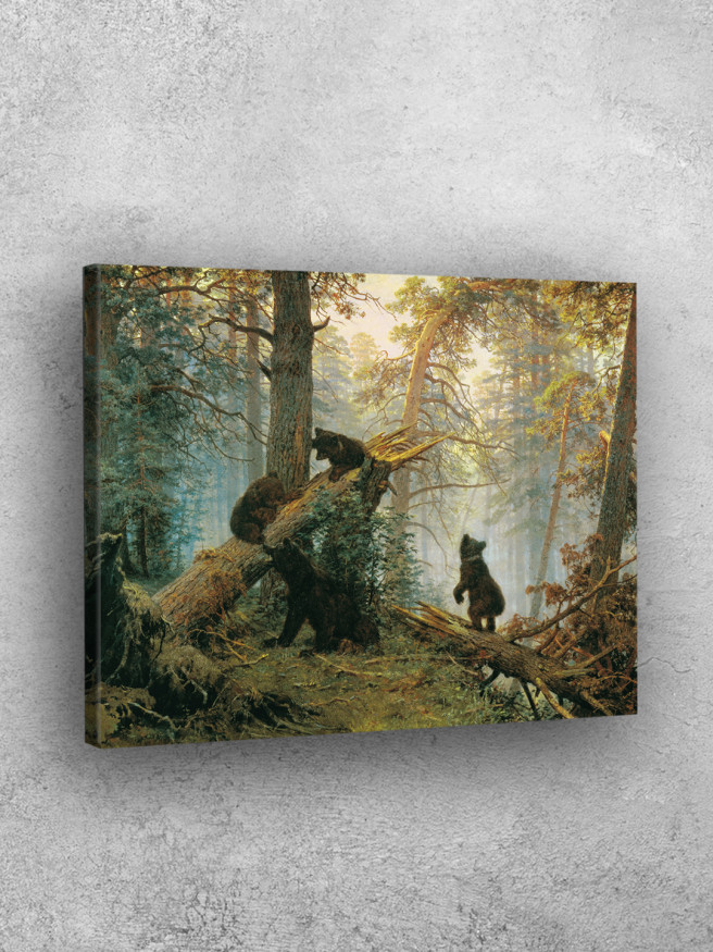 Постер на холсте &amp;quot;Шишкин – Утро в сосновом лесу&amp;quot;