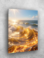 Постер на холсте &amp;quot;Золотые волны океана&amp;quot;
