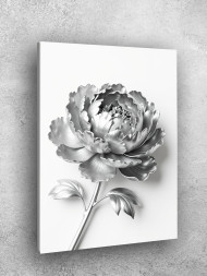 Постер на холсте &amp;quot;Серебряный пион&amp;quot;
