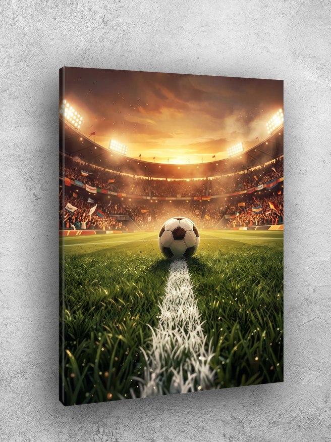 Holstga bosilgan poster &amp;quot;Arenadagi futbol to‘pi&amp;quot;