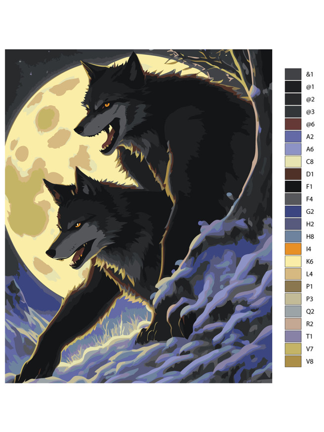 Raqamlar bo&amp;#039;yicha rasm &amp;quot;Bir juft bo&amp;#039;ri&amp;quot;