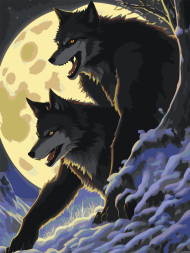 Картина по номерам &amp;quot;Пара волков&amp;quot;