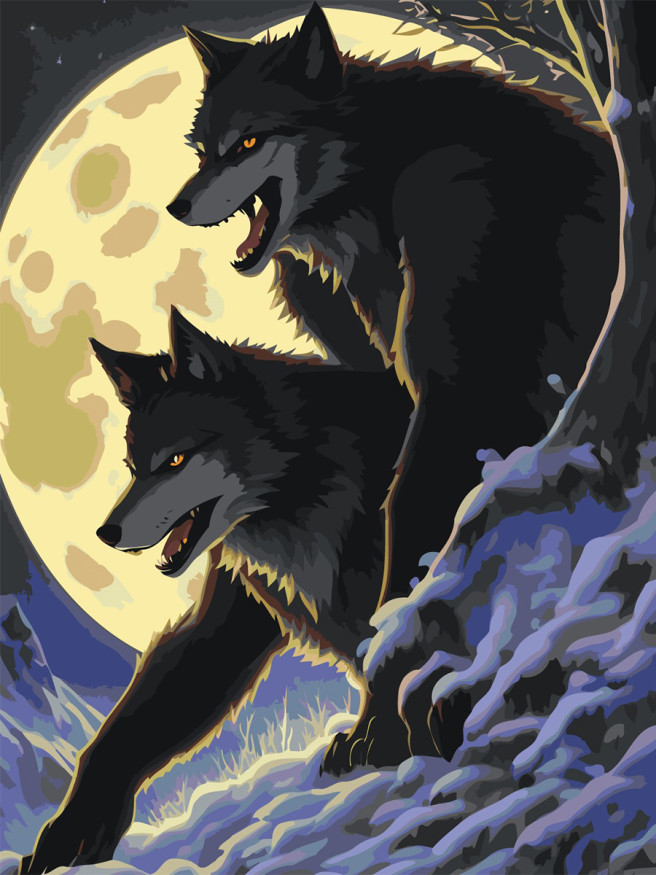 Raqamlar bo&amp;#039;yicha rasm &amp;quot;Bir juft bo&amp;#039;ri&amp;quot;