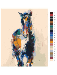 Raqamlar bo'yicha rasm "Ajoyib ot"