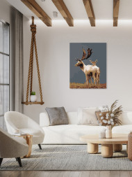 Raqamlar bo'yicha rasm "Bir juft kiyik"