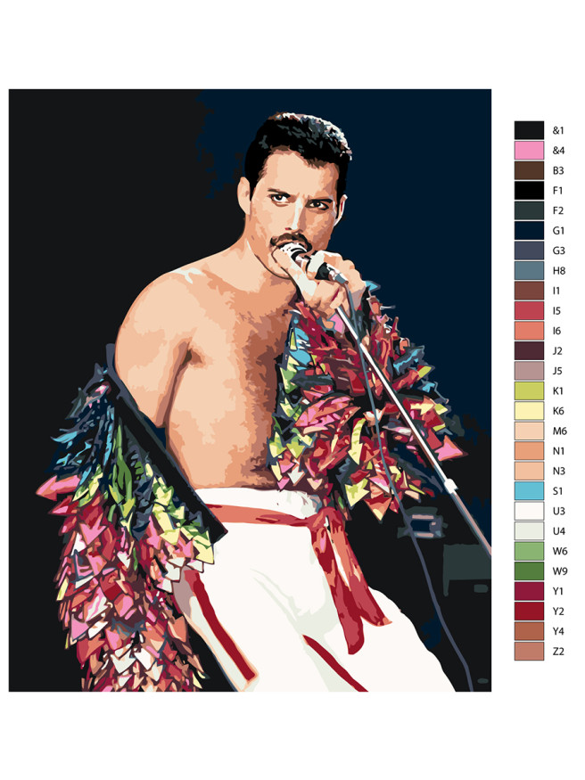 Картина по номерам &amp;quot;Фредди Меркьюри&amp;quot;