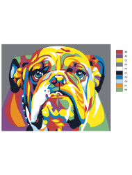 Raqamlar bo&#039;yicha rasm &quot;Charchagan it&quot;