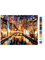 Raqamlar bo&#039;yicha rasm &quot;Shahar manzarasi&quot;