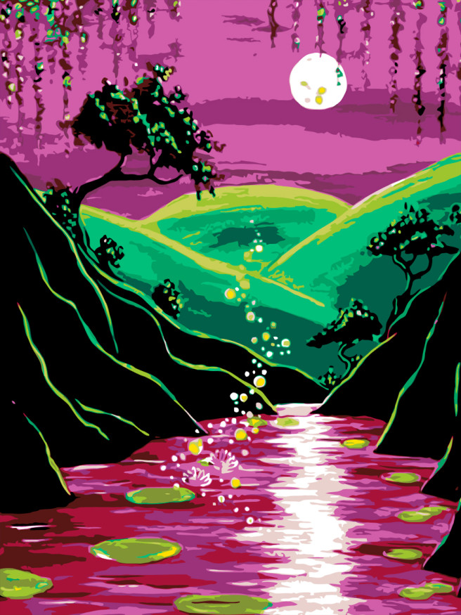 Raqamlar bo&amp;#039;yicha rasm &amp;quot;Sexrli ko&amp;#039;l&amp;quot;