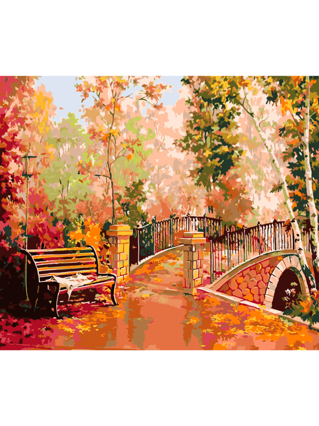 Raqamlar bo&amp;#039;yicha rasm &amp;quot;Kuzgi park&amp;quot;