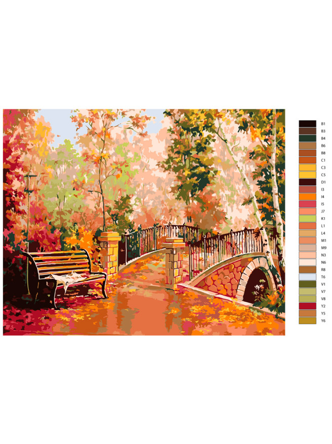 Raqamlar bo&amp;#039;yicha rasm &amp;quot;Kuzgi park&amp;quot;