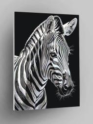Raqamlar bo'yicha rasm "Zebra"