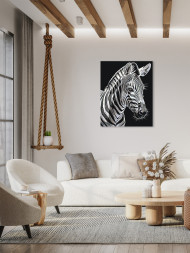 Raqamlar bo'yicha rasm "Zebra"